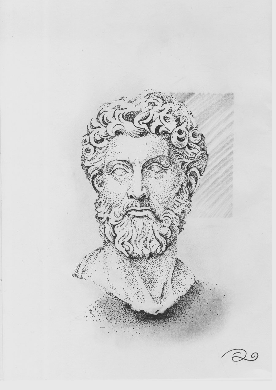 A pencil drawing — the line and the paper that became the site's ink and background